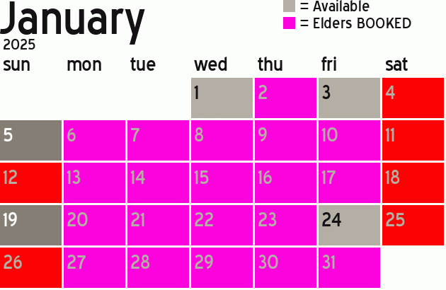 Missionary Dinner Calendar