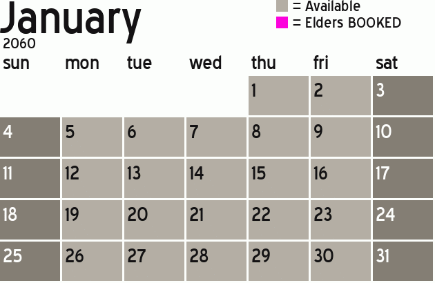 Missionary Dinner Calendar