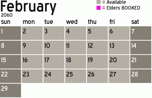 Missionary Dinner Calendar