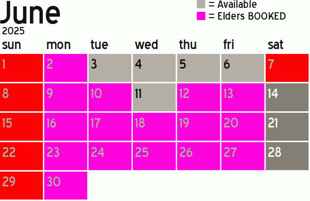 Missionary Dinner Calendar