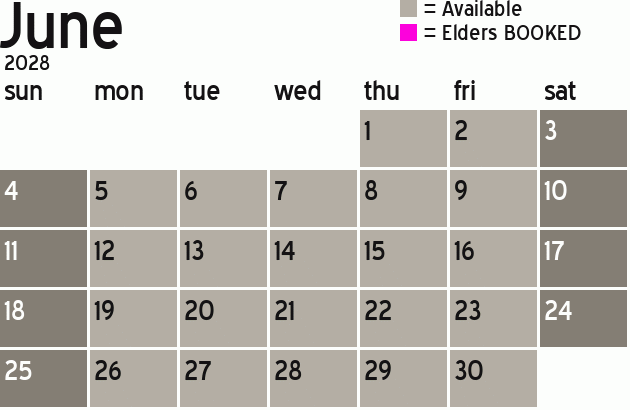 Missionary Dinner Calendar