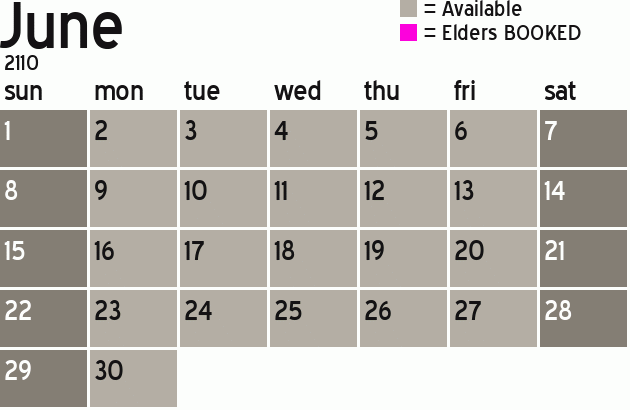 Missionary Dinner Calendar