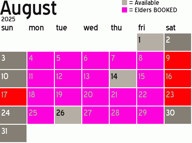 Missionary Dinner Calendar