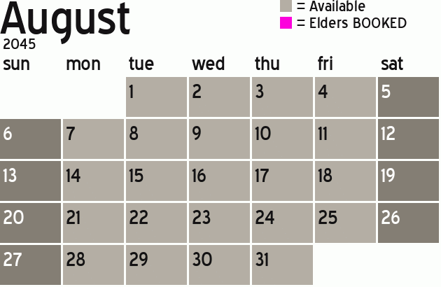 Missionary Dinner Calendar