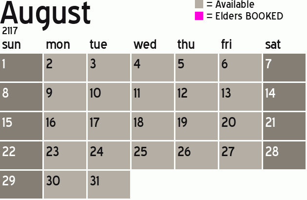 Missionary Dinner Calendar