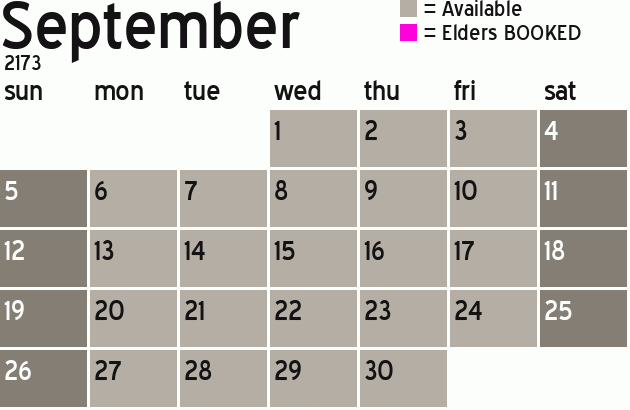 Missionary Dinner Calendar