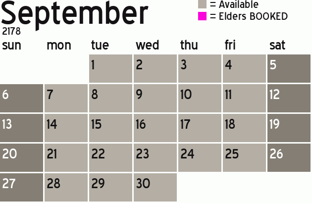 Missionary Dinner Calendar