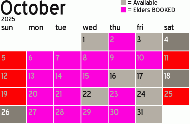Missionary Dinner Calendar