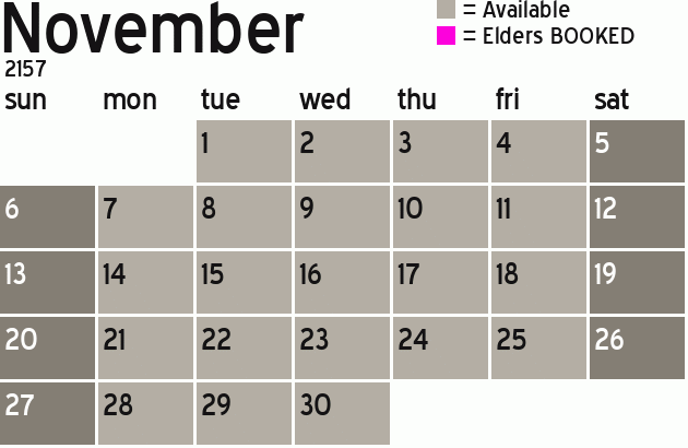 Missionary Dinner Calendar