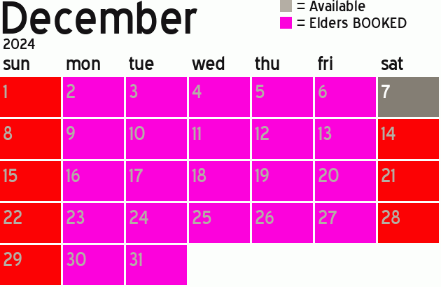 Missionary Dinner Calendar